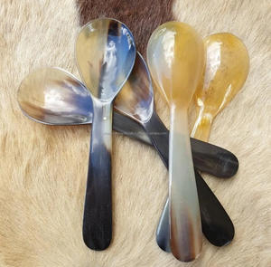 ช้อนเขาควายแบบธรรมชาติเครื่องใช้บนโต๊ะอาหารสำหรับใช้ชีวิตและจัดแต่งทรงอาหารช้อนเขาควายมีขนาดและโลโก้ตามสั่ง - Product Image 6