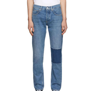 Pantalones de hombre de alta calidad, estilo jeans urbano, tela de algodón, corte ajustado, cierre de cremallera, pantalones vaqueros ajustados de algodón para hombre. - Product Image 1