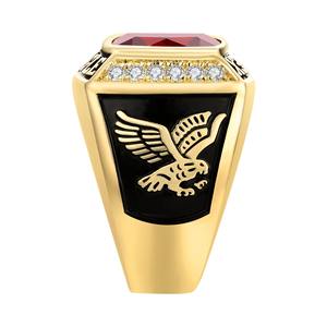 Anillo de Plata de Ley 925 Personalizado para Hombre, Anillo de Graduación Escolar o Universitaria con Piedra de Nacimiento, para Estudiantes - Product Image 4