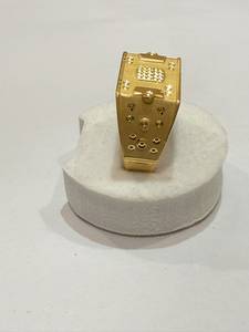 Anillo de latón chapado en oro al por mayor para hombre, con diseño llamativo, joyería de moda, regalo hecho a mano, producto a granel - Product Image 2