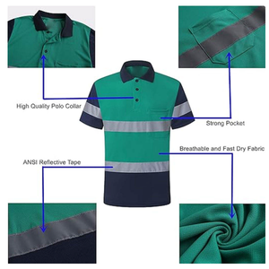เสื้อโปโลสะท้อนแสงดีไซน์ใหม่ ออกแบบโลโก้ของคุณเอง ปลอดภัย มองเห็นได้ชัดเจน น้ำหนักเบา กันลม ราคาประหยัด - Product Image 6