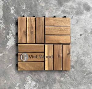 Suelo de Madera de Acacia Vietnamita para Exteriores, Encastrable, Impermeable, Antideslizante, Ecológico, Sin Mantenimiento, Diseño Contemporáneo, Acabado Mate - Product Image 4