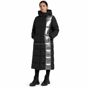Fashionable OEM <b>Women</b>’s <b>Long</b> Hooded <b>Puffer</b> <b>Jacket</b> Thick Warm Winter Cotton-Filled Coat Wholesale Factory Export - Product Image 3
