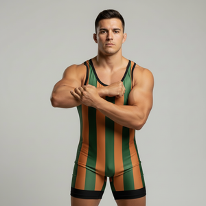 Singlet de Lucha Libre con Diseño de Logotipo por Transferencia Térmica, Uniformes de Lucha Libre, Diseña Tu Propia Ropa Deportiva, Singlets de Lucha Libre para Hombre - Product Image 3