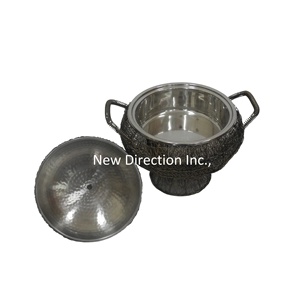 Vaisselle de fête de mariage pour la restauration Pot de serveur de nourriture Casserole isolée en acier inoxydable de haute qualité Pot de service - Product Image 5