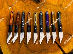 UA Supplies มีดอเนกประสงค์สแตนเลสเกรดอุตสาหกรรม/DIY คมกริบ ด้ามไม้หลากสี บรรจุกล่องสำหรับพกพาอย่างถูกกฎหมาย รับผลิตแบบ OEM - Product Image 5