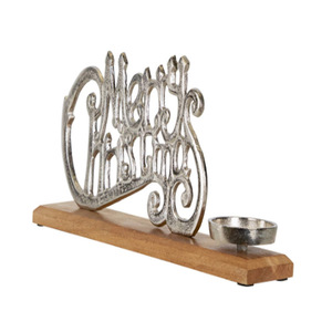 Merry Christmas Metal Sign <b>Tealight</b> Candle <b>Holder</b> Merry Christmas Metal Candle Stand With <b>Tealight</b> <b>Holder</b> For Home Decoration - Product Image 1