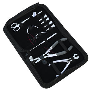 Kit de Herramientas para Extensiones de Cabello Blanco: Alicates para Cinta Adhesiva, Agujas Curvas para Remoción de Queratina, Mini Tijeras, Clips de Seccionamiento y Separación - Product Image 1