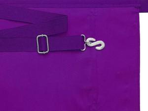 Delantal Masónico Premium York Rite con Borde Morado, Regalia Masónica, Ceremonia, Logia, Capítulo, Ropa Formal - Product Image 5