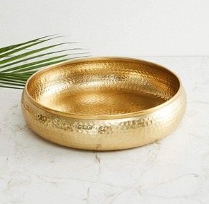 Rustic Hammered Copper Finish Handmade BPA Free <b>Nesting</b> Bowl Set for Party <b>Table</b> Centerpiece Elegant <b>Round</b> Metal Serving Bowls - Product Image 2