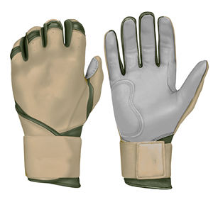 Guantes de Béisbol de Cuero con Estilo para Adultos, Diseño de Dedos Completos, Etiquetas Personalizadas, Transpirables y Ligeros - Product Image 1