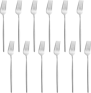 Fourchette en acier inoxydable argentée vintage pour dessert et fruits, compatible lave-vaisselle, à prix abordable - Product Image 4