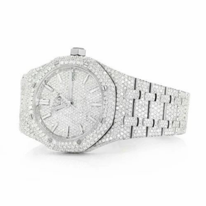 Reloj Moissanite Completamente Cubierto de Diamantes para Hombre, Estilo Lujoso, Acero Inoxidable, Resistente al Agua, Hip Hop, Logotipo Personalizado, Reloj de Pulsera de Cuarzo - Product Image 3