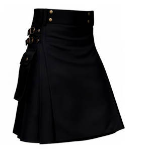 Kilt écologique de style écossais pour homme, personnalisé, avec sangles en cuir, pour les activités de plein air - Product Image 1