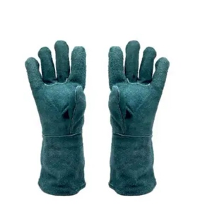 Gants de travail robustes en cuir de vachette résistant à la chaleur et au feu, gants de soudure en cuir, gants de sécurité industrielle - Product Image 1