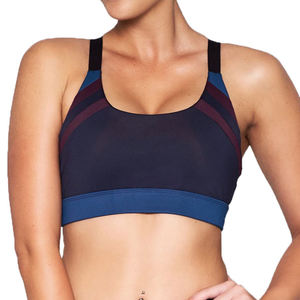 Women's Beige Racerback Sports <b>Bra</b> Medium Support Seamless Ribbed Yoga Fitness Top Breathable Quick Dry Four-Way <b>Stretch</b> - Product Image 5
