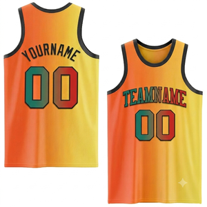 Camiseta de Baloncesto Sublimada Personalizada, Unisex, para Adultos, Tejido de Malla Transpirable, Camiseta sin Mangas, Ropa Deportiva para Exteriores - Product Image 1