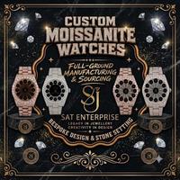 Montre de luxe pour homme, personnalisée, forme de feuille, deux tons, diamants moissanite, design unique, cadran personnalisé, montre hip hop, cadran rouge époustouflant
