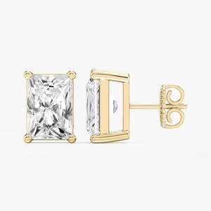 Boucles d'oreilles clous de luxe en or 18 carats pour femme, diamant de laboratoire 2 carats, D VS1, certifié IGI, sertissage 4 griffes, cadeau de fiançailles, mariage, usage quotidien - Product Image 3