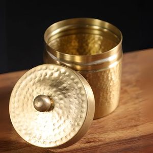 Handmade Brass Container Low Price Storage <b>Jar</b> for Dry Fruits Spices and Kitchen Use Brass Storage Container - Product Image 5