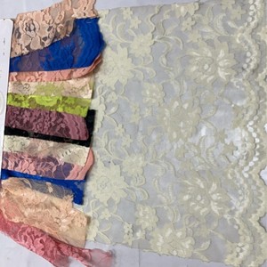 ผ้าลูกไม้ราเชลโพลีเอสเตอร์คุณภาพดี ขนาดกว้าง 44 นิ้ว สีสันสวยงาม พร้อมจัดส่งทันที - Product Image 1