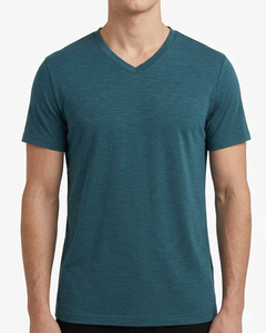 Camiseta Deportiva de Manga Corta con Cuello en V para Hombre, de Secado Rápido, Transpirable, que Absorbe la Humedad, Corte Regular, Informal - Product Image 2