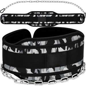 Dip Weightlifting Belt With Heavy <b>Chain</b> Customizable Training Gear For Gym Dips Pullups Strength Exercises Customizable Design - Product Image 1