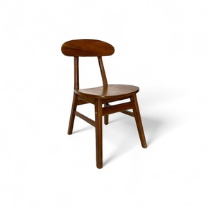 Chaise de salle à manger contemporaine élégante en bois massif avec accent en rotin Design naturel pour bureau à domicile salon meubles de cuisine - Product Image 1