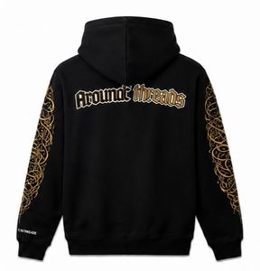Sweat-shirts à capuche pour hommes en molleton épais 100% coton, surdimensionnés, avec logo brodé personnalisé, écologiques, pour l'hiver - Product Image 3