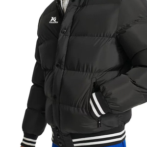 Chaqueta Acolchada Universitaria en Color Negro con Marca Personalizada, Directo de Fábrica 2026 - Product Image 6