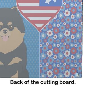 USA American Grande Taille Noir Tan Poméranie Planche à découper décorative en verre trempé Planche de service de cuisine Assiettes à vaisselle - Product Image 5