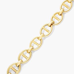 Yellow Gold 14mm Flat Mariner <b>Bracelet</b> - Product Image 2