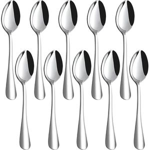 Cucharas de Acero Inoxidable de 6.7 Pulgadas, Cubiertos Desechables para Café, Postre, Cuchara para Comer, Cubertería para la Cena en Casa, Cocina - Product Image 1