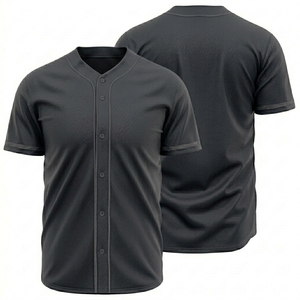 Maillot de baseball à séchage rapide avec nom et numéro d'équipe, sublimé, col en V, protection UV, respirant, pour hommes et femmes, été - Product Image 6
