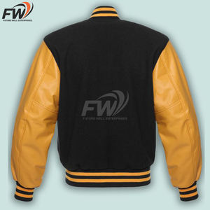Chaquetas Varsity de Béisbol Personalizadas al por Mayor con Bordado de Moda, Chaquetas Varsity de Cuero de Alta Calidad - Product Image 5