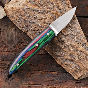 Cuchillo utilitario de hoja fija de acero inoxidable de grado industrial Nordic Forge, mango de madera Pakka, hoja completa, cuchillo EDC, Cross Belt ODM - Product Image 4