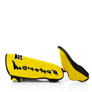 Protections de tibias Fairtex de haute qualité pour l'entraînement au Muay Thai et au kickboxing, en cuir PU personnalisé, vente en gros, professionnelles pour le MMA - Product Image 2