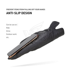 Gants en cuir pour homme, doux, en cuir véritable, à doigts entiers, pour l'hiver, usage quotidien en extérieur, écologiques, durables, respirants, compatibles avec les écrans tactiles - Product Image 3