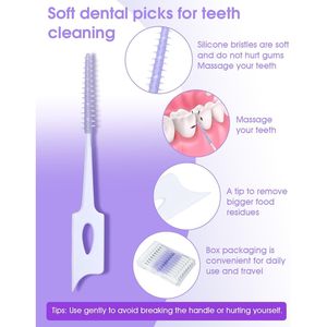 220 Pezzi Spazzolini Interdentali in Silicone Morbido, Scovolini per Denti, Flosser per Pulizia Dentale - Product Image 4