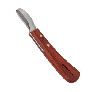 Double <b>Edge</b> Oval Hoof Knife for Horses Donkeys & Cattle Ergonomic Non-Slip Wooden Handle Portable Farrier <b>Tool</b> for Hoof Trimming - Product Image 4