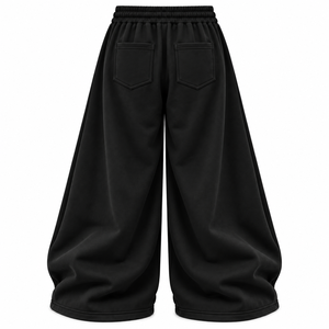 Pantalones Capri de Pierna Ancha para Hombre, Color Sólido, con Cintura Ajustable con Cordón y Bolsillos, Estilo Casual, Tela de Algodón Transpirable - Product Image 2