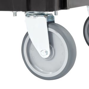 Carrello di Servizio in Plastica Resistente da 250 kg con Ruote Girevoli a 360 Gradi, Ripiano Medio e 2 Scaffali, Carrello con Ruote - Product Image 4