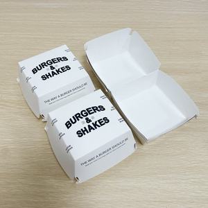 Factory Price Biodegradable Eco-Friendly Rigid Paper Burger Packaging Disposable Takeout <b>Container</b> - Product Image 3