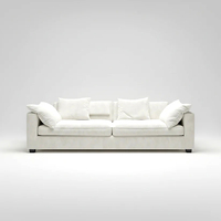 Modernes Tiefsitz-Ecksofa in Marineblau Luxuriöses Ultra-Weiches Schaumstoffgefülltes 3-Sitzer Holzrahmen-Sofa für Schule/Villa Konvertierbar