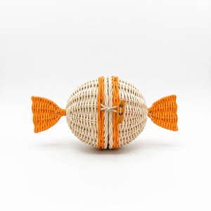 Panier en rotin orange Gergean, best-seller en gros, pour cadeaux du Ramadan, décoration de magasin et de festival - Product Image 2