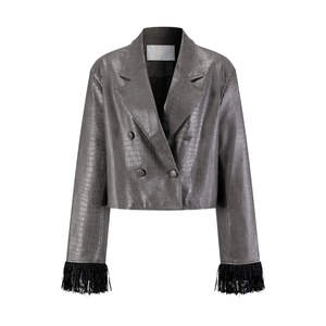 Chaquetas de Piel de Oveja para Mujer, Diseño OEM, Tela de Nailon Teñida Transpirable, Alta Calidad, Mangas Largas, Buen Precio - Product Image 1