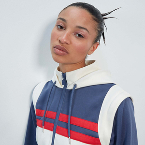 Women 2 Piece Tracksuit Set <b>Zip</b> <b>Up</b> Hoodie <b>Jacket</b> and Wide Leg Pants Contrast Stripe Casual Sport Outfit - Product Image 3