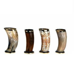 Vaso de Acero Inoxidable y Cuerno Hecho a Mano - Ecológico y Duradero, Diseño Personalizado para Uso en Comedores Rústicos y Bebidas - Product Image 6