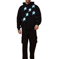 Survêtement d'hiver à capuche pour homme, personnalisé, de haute qualité, imprimé, style streetwear, en polyester et coton mi-lourd, avec logo OEM sur mesure, vente en gros
