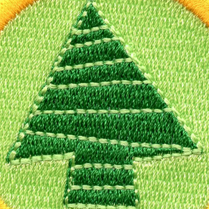 Patch brodé circulaire en forme d'arbre, appliqué thermocollant en feutre vert, décoration cadeau - Product Image 6